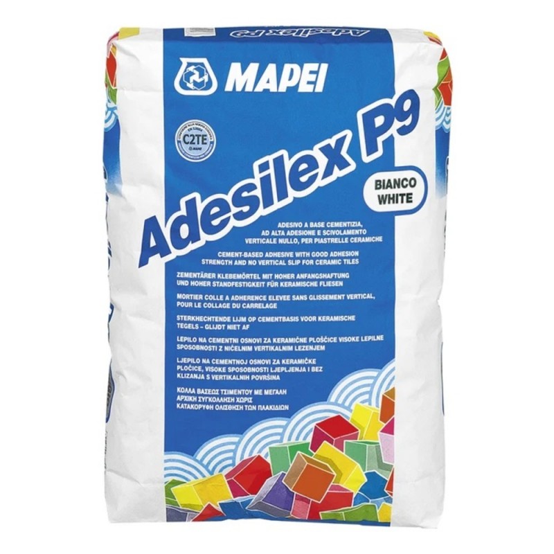 Adeziv pentru placi ceramice si piatra naturala Mapei Adesilex P9, Alb, 25 kg