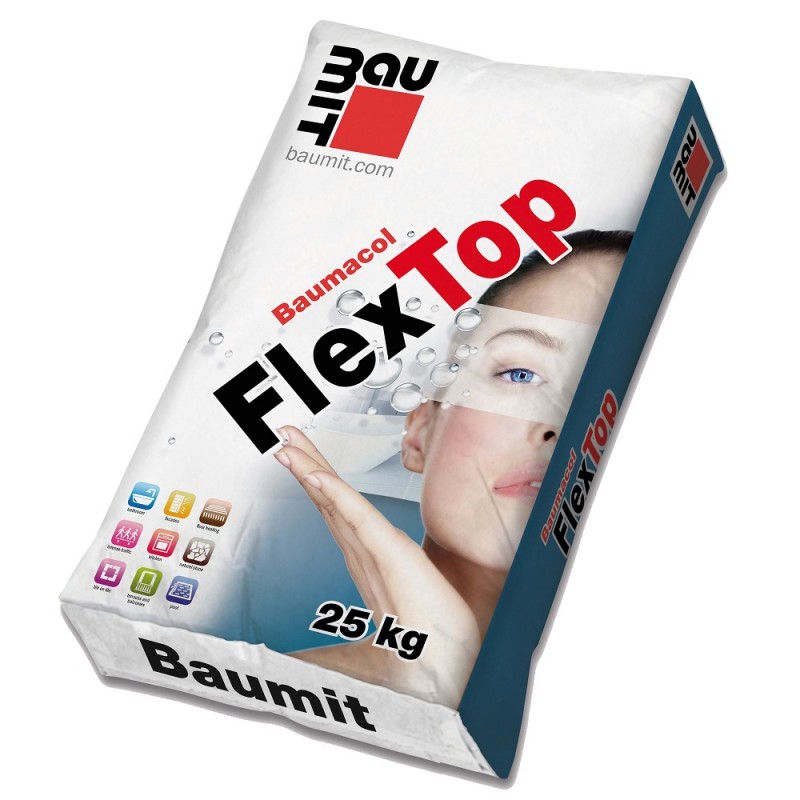 Adeziv flexibil Top cu fibre Baumacol FlexTop Fibre 25 kg