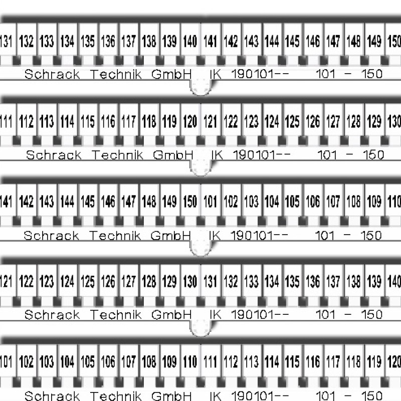 Etichete pentru cleme şir "101-150" (2x)