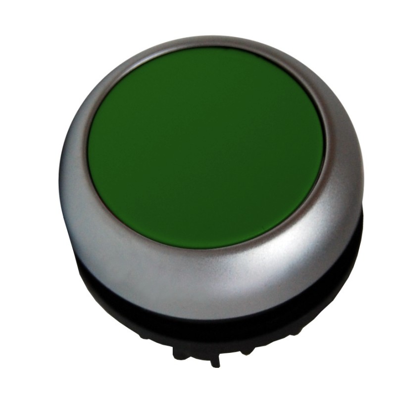 Buton comanda cu revenire verde