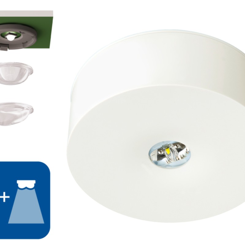 Emergency luminaire IL 1x3W ERT-LED 230V  white