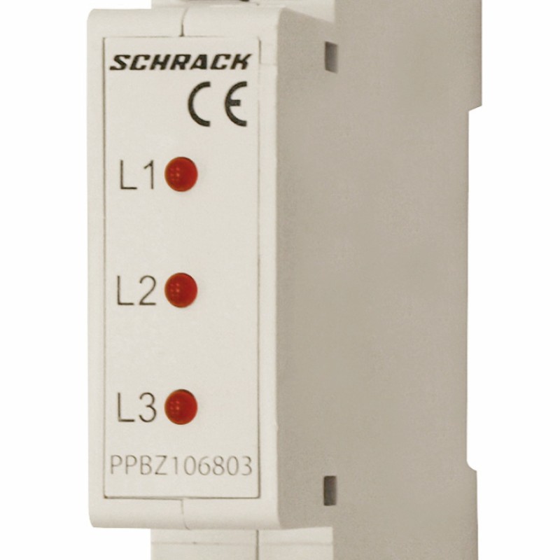 Indicator prezenţă tensiune modular L1-L2-L3 cu LED