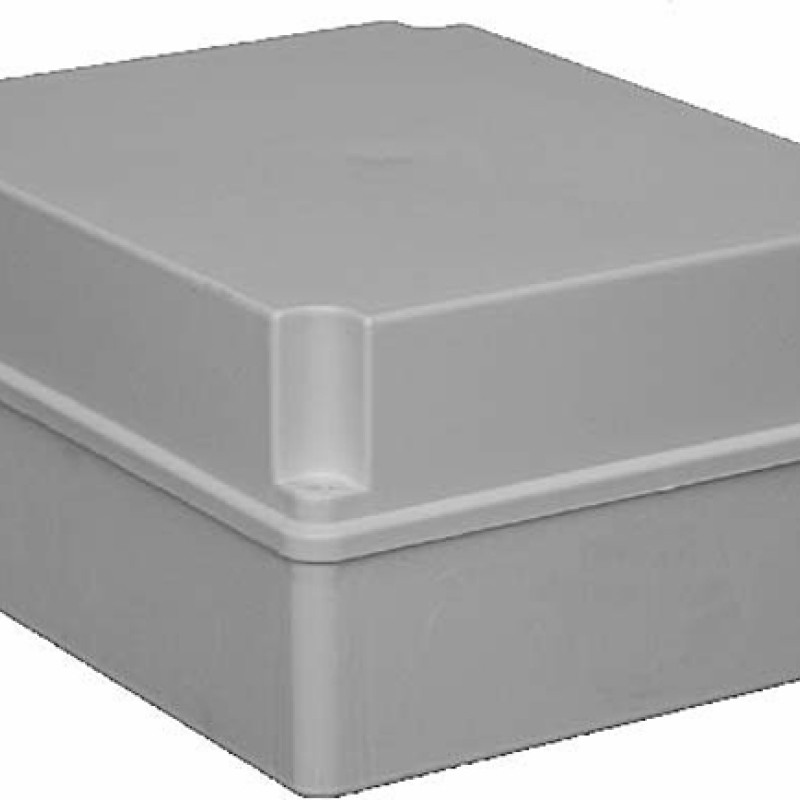 Cutie cu capac din PVC gri, LxlxA=158x118x96mm